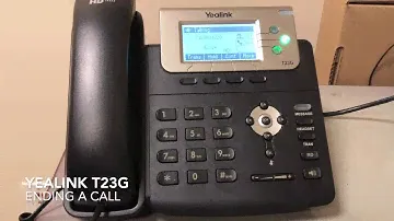 Ending a call on a Yealink T23G