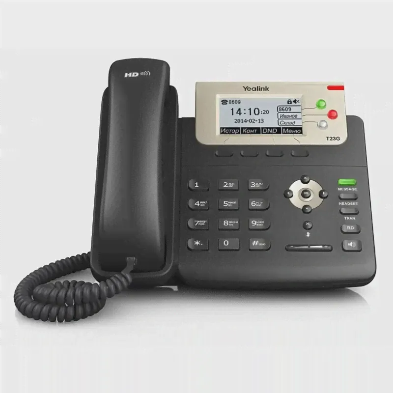 Yealink SIP-T23G - SIP-телефон, 3 SIP линии, Gigabit Ethernet, PoE, HD Voice